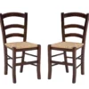 Bordeaux Walnut Handwoven Ladder Back Side Chairs, 2-Pack 2 Bordeaux Walnut Handwoven Ladder Back Side Chairs, 2-Pack -Home Furniture Store 810543200 A0 1