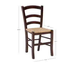 Bordeaux Walnut Handwoven Ladder Back Side Chairs, 2-Pack -Home Furniture Store 810543200 A7