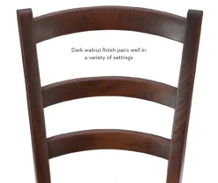 Bordeaux Walnut Handwoven Ladder Back Side Chairs, 2-Pack -Home Furniture Store 810543200 A8 3