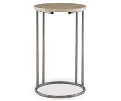 Global Designs Pewter Geometric Capiz Mosaic C Accent Table -Home Furniture Store 810543213 3
