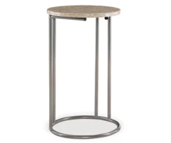 Global Designs Pewter Geometric Capiz Mosaic C Accent Table -Home Furniture Store 810543213 5