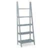 Boston Gray 5-Shelf Wooden Ladder Bookcase 2 Boston Gray 5-Shelf Wooden Ladder Bookcase -Home Furniture Store 810543216 1