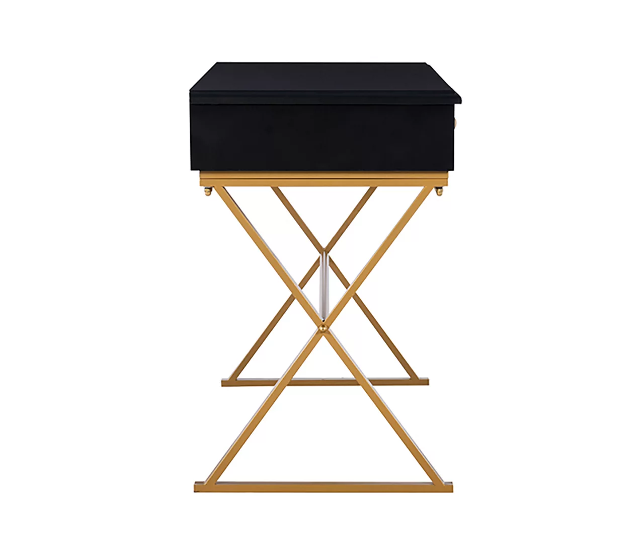 Glam Black & Gold 2-Drawer Campaign Desk Glam Black & Gold 2-Drawer Campaign Desk -Home Furniture Store 810543220 5