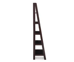 Boston Espresso 5-Shelf Wooden Ladder Bookcase -Home Furniture Store 810543223 A0 2