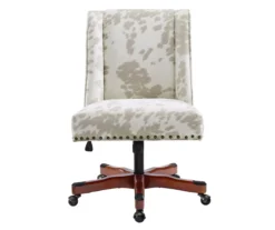 Austin Brown Linen Cow Print Office Chair -Home Furniture Store 810543224 A0 2