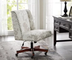Austin Brown Linen Cow Print Office Chair -Home Furniture Store 810543224 A0 8