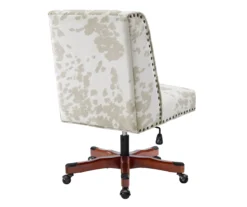 Austin Brown Linen Cow Print Office Chair -Home Furniture Store 810543224 A4 4