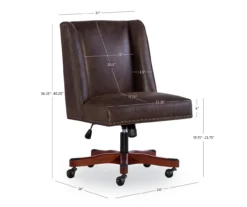 Austin Dark Walnut Upholstered Office Chair 10 Austin Dark Walnut Upholstered Office Chair -Home Furniture Store 810543233 D8 9