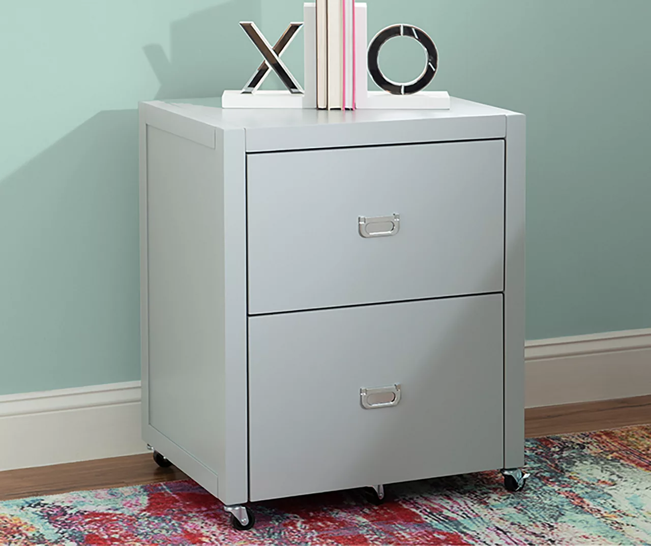 Kari Gray 2-Drawer Rolling Filing Cabinet Kari Gray 2-Drawer Rolling Filing Cabinet -Home Furniture Store 810543238 2