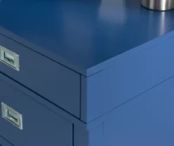 Kari Royal Blue 4-Drawer Office Desk -Home Furniture Store 810543245 A0 10