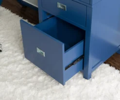 Kari Royal Blue 4-Drawer Office Desk -Home Furniture Store 810543245 A0 9