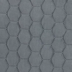 Royal Gray Quilted Ottoman With Silver Base 7 Royal Gray Quilted Ottoman With Silver Base -Home Furniture Store 810543261 6