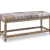 Gray Moroccan Tapestry Upholstered Rustic Driftwood Bench 1 Gray Moroccan Tapestry Upholstered Rustic Driftwood Bench -Home Furniture Store 810543274 1