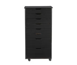 Craft Mate Black Wood 8-Drawer Rolling Storage Cart -Home Furniture Store 810543294 3