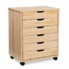 Craft Mate Wide Natural 6-Drawer Rolling Storage Cart -Home Furniture Store 810543296 1