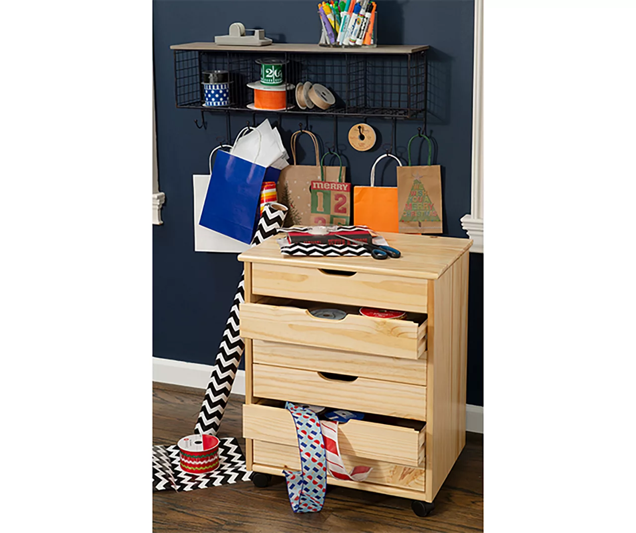 Craft Mate Wide Natural 6-Drawer Rolling Storage Cart Craft Mate Wide Natural 6-Drawer Rolling Storage Cart -Home Furniture Store 810543296 2