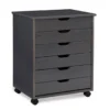Craft Mate Wide Gray 6-Drawer Rolling Storage Cart -Home Furniture Store 810543297 1