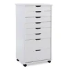 Craft Mate White Wood 8-Drawer Rolling Storage Cart -Home Furniture Store 810543299 1
