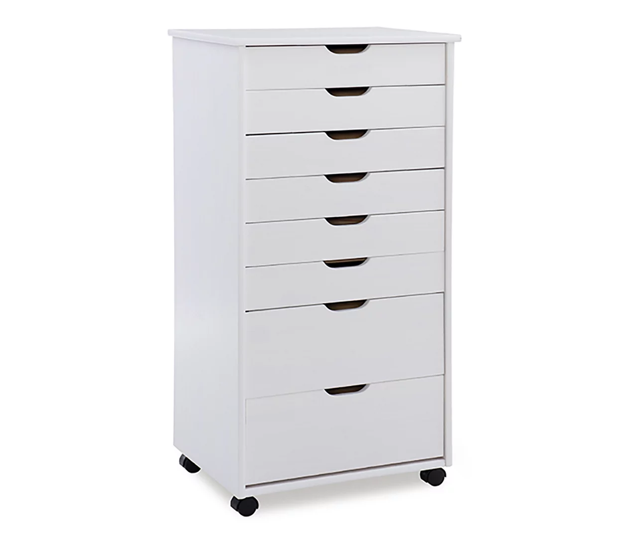 Craft Mate White Wood 8-Drawer Rolling Storage Cart Craft Mate White Wood 8-Drawer Rolling Storage Cart -Home Furniture Store 810543299 1