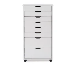 Craft Mate White Wood 8-Drawer Rolling Storage Cart 4 Craft Mate White Wood 8-Drawer Rolling Storage Cart -Home Furniture Store 810543299 3