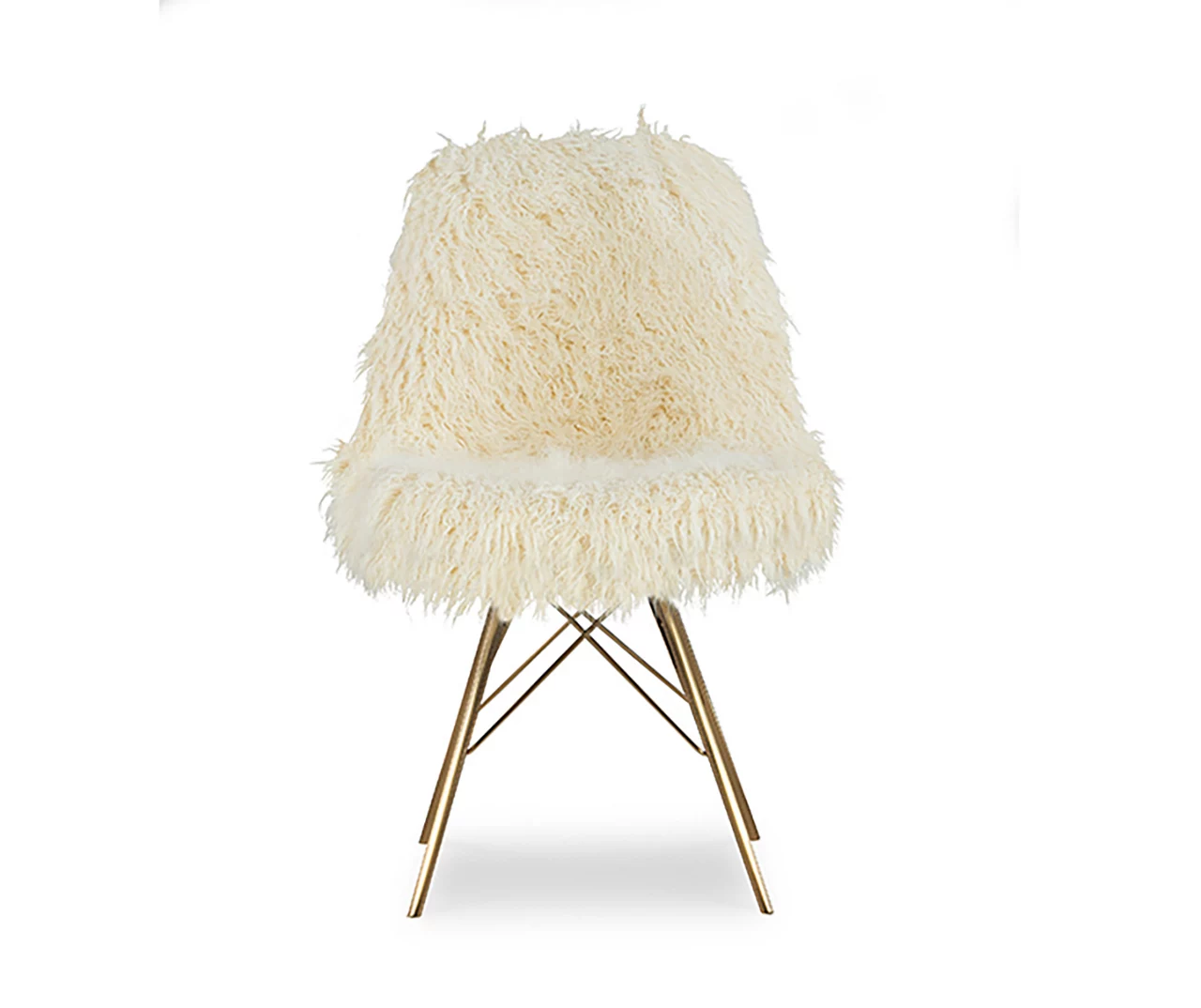 Layton Cream & Gold Faux Fur Chair Layton Cream & Gold Faux Fur Chair -Home Furniture Store 810543311 2