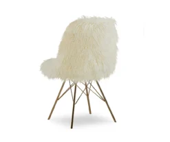 Layton Cream & Gold Faux Fur Chair 4 Layton Cream & Gold Faux Fur Chair -Home Furniture Store 810543311 3
