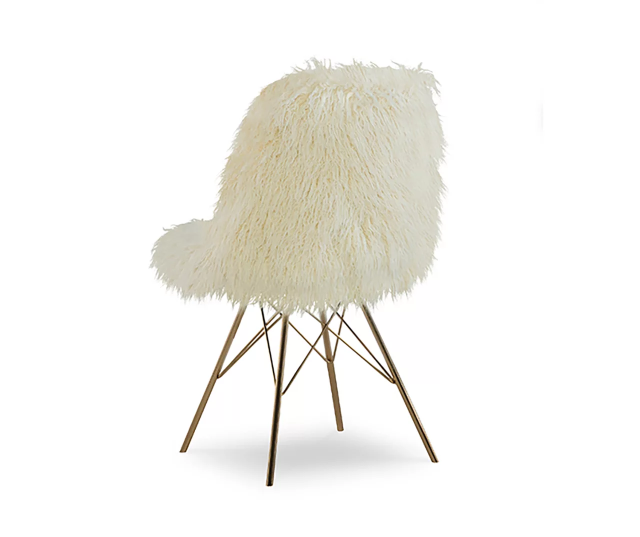 Layton Cream & Gold Faux Fur Chair Layton Cream & Gold Faux Fur Chair -Home Furniture Store 810543311 3