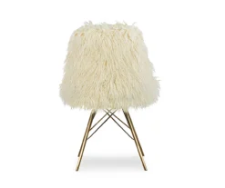 Layton Cream & Gold Faux Fur Chair 5 Layton Cream & Gold Faux Fur Chair -Home Furniture Store 810543311 4
