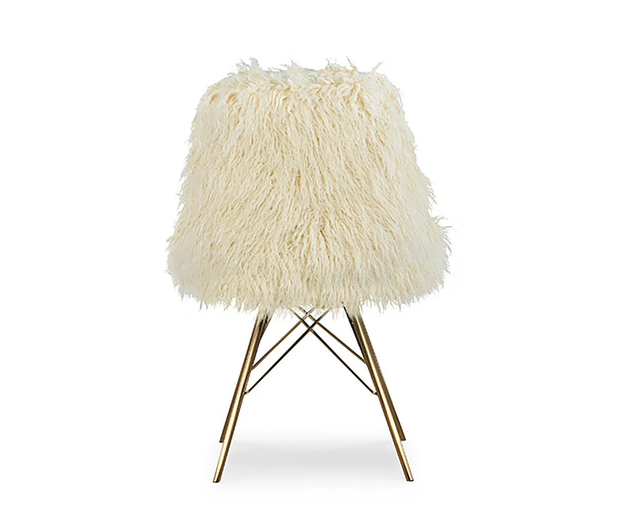 Layton Cream & Gold Faux Fur Chair Layton Cream & Gold Faux Fur Chair -Home Furniture Store 810543311 4