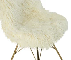 Layton Cream & Gold Faux Fur Chair 6 Layton Cream & Gold Faux Fur Chair -Home Furniture Store 810543311 5