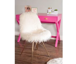 Layton Cream & Gold Faux Fur Chair 8 Layton Cream & Gold Faux Fur Chair -Home Furniture Store 810543311 7