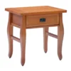 Denver Antique Pine 1-Drawer Curved Leg End Table -Home Furniture Store 810543318 A0 1