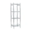 Hawkins Chrome & Glass 4-Tier Shelf -Home Furniture Store 810543325 1
