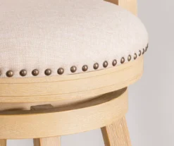 Graham Light Gray Padded Swivel Counter Stool -Home Furniture Store 810543337 B8