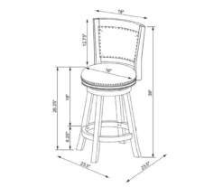 Graham Light Gray Padded Swivel Counter Stool -Home Furniture Store 810543337 D8 9