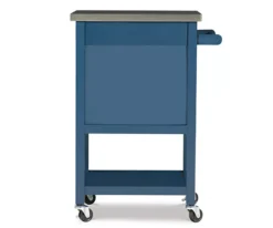 Reed Navy 1-Drawer Metal Rolling Apartment Cart -Home Furniture Store 810543339 5