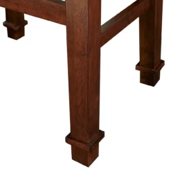 Clark Dark Cherry & Black Upholstered Faux Leather Backless Bar Stool -Home Furniture Store 810543402 4
