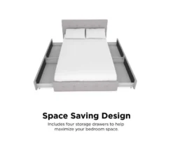 Atwater Living DHP Ryder Linen Upholstered Bed With Storage -Home Furniture Store 810543649 1