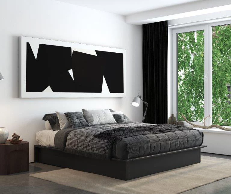 DHP Micah Black Faux Leather King Platform Bed DHP Micah Black Faux Leather King Platform Bed -Home Furniture Store 810543681 1