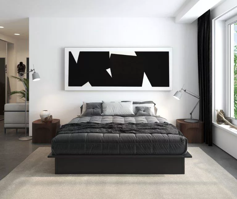 DHP Micah Black Faux Leather King Platform Bed DHP Micah Black Faux Leather King Platform Bed -Home Furniture Store 810543681 2