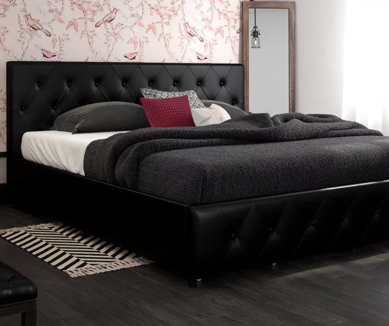 DHP Dana Faux Leather Upholstered Bed With Storage DHP Dana Faux Leather Upholstered Bed With Storage -Home Furniture Store 810543731 3