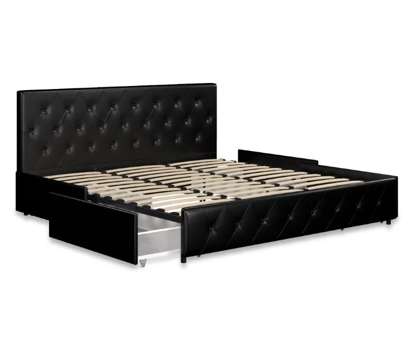 DHP Dana Faux Leather Upholstered Bed With Storage DHP Dana Faux Leather Upholstered Bed With Storage -Home Furniture Store 810543731 5