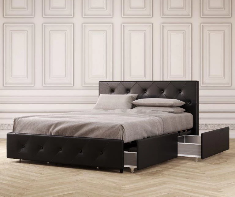 DHP Dana Faux Leather Upholstered Bed With Storage DHP Dana Faux Leather Upholstered Bed With Storage -Home Furniture Store 810543733 6