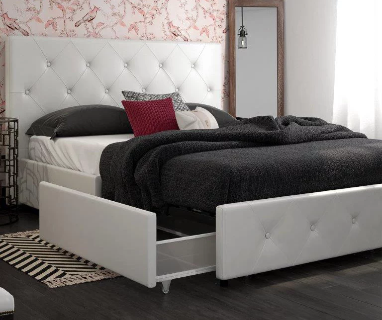 DHP Dana Faux Leather Upholstered Bed With Storage DHP Dana Faux Leather Upholstered Bed With Storage -Home Furniture Store 810543734 5
