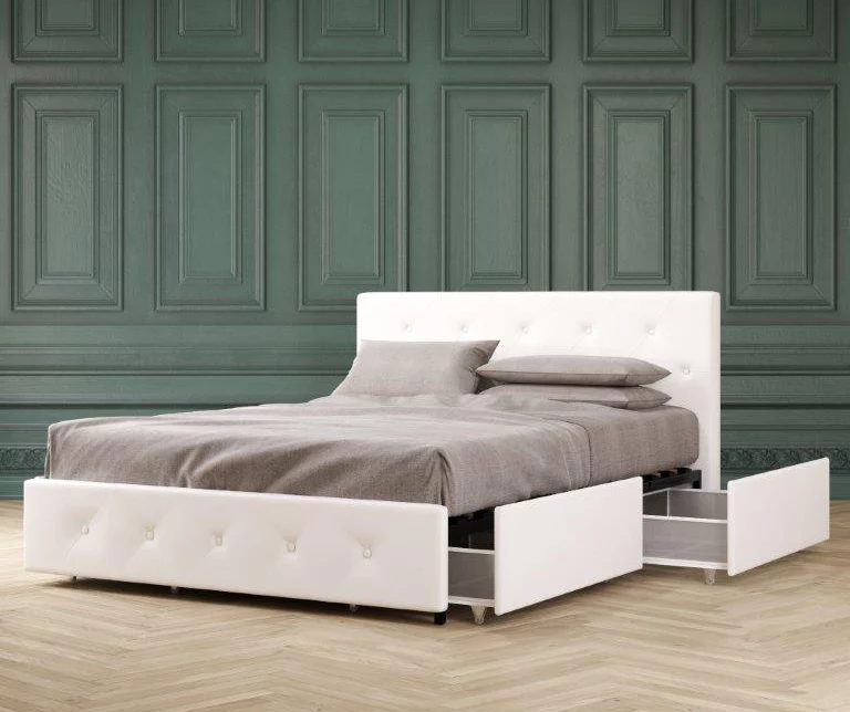 DHP Dana Faux Leather Upholstered Bed With Storage DHP Dana Faux Leather Upholstered Bed With Storage -Home Furniture Store 810543734 6