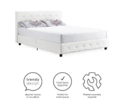 DHP Dana Faux Leather Upholstered Queen Bed 12 DHP Dana Faux Leather Upholstered Queen Bed -Home Furniture Store 810543736 1