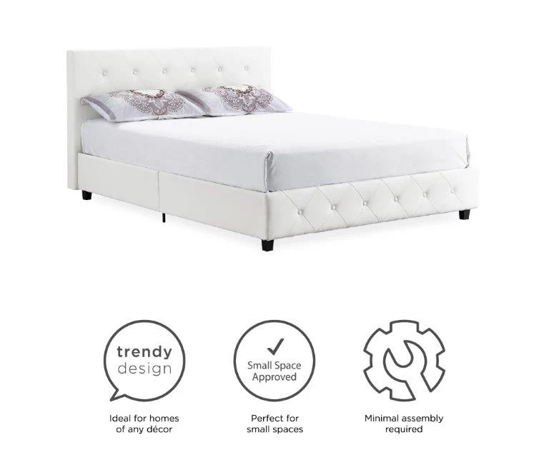 DHP Dana Faux Leather Upholstered Queen Bed DHP Dana Faux Leather Upholstered Queen Bed -Home Furniture Store 810543736 1