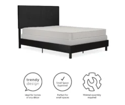 Atwater Living DHP Jazmine Black Faux Leather Upholstered Bed 12 Atwater Living DHP Jazmine Black Faux Leather Upholstered Bed -Home Furniture Store 810543812 1