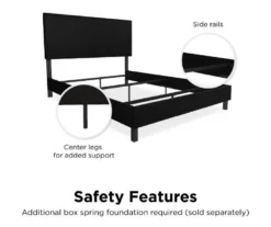 Atwater Living DHP Jazmine Black Faux Leather Upholstered Bed 13 Atwater Living DHP Jazmine Black Faux Leather Upholstered Bed -Home Furniture Store 810543812 2