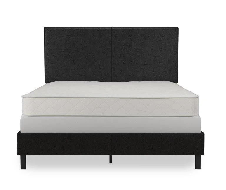 Atwater Living DHP Jazmine Black Faux Leather Upholstered Bed Atwater Living DHP Jazmine Black Faux Leather Upholstered Bed -Home Furniture Store 810543812 3